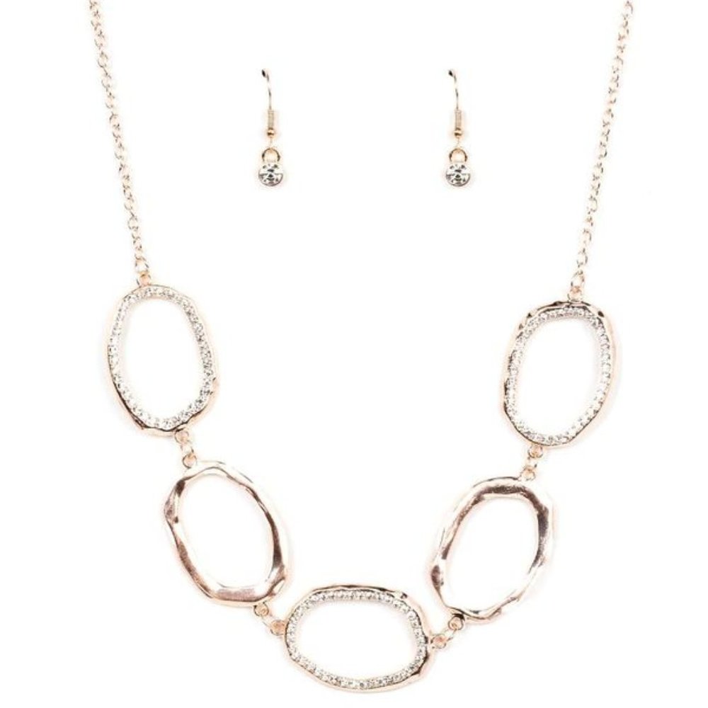 Necklace, Rose Gold < Rhinestones - Picture 2 of 2
